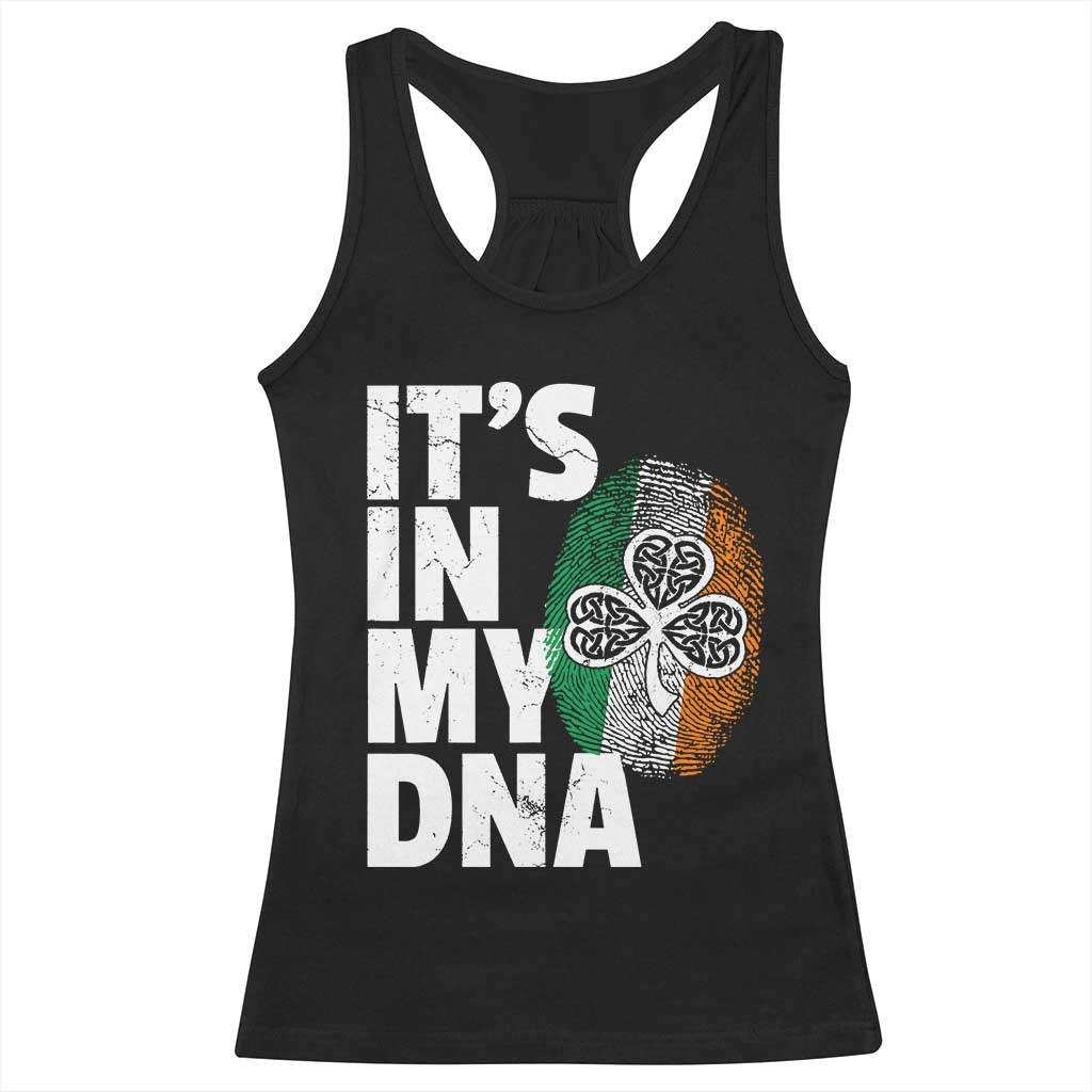 Funny Irish It's In My DNA Racerback Tank Top Ireland Fingerprint Flag TS11 Black Print Your Wear