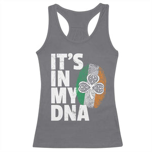 Funny Irish It's In My DNA Racerback Tank Top Ireland Fingerprint Flag TS11 Charcoal Print Your Wear