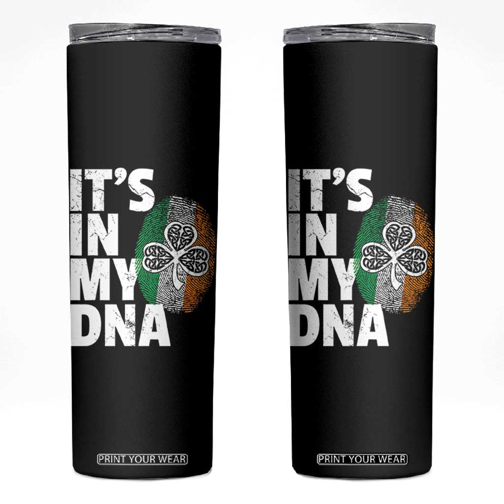 Funny Irish It's In My DNA Skinny Tumbler Ireland Fingerprint Flag TS11 Black Print Your Wear