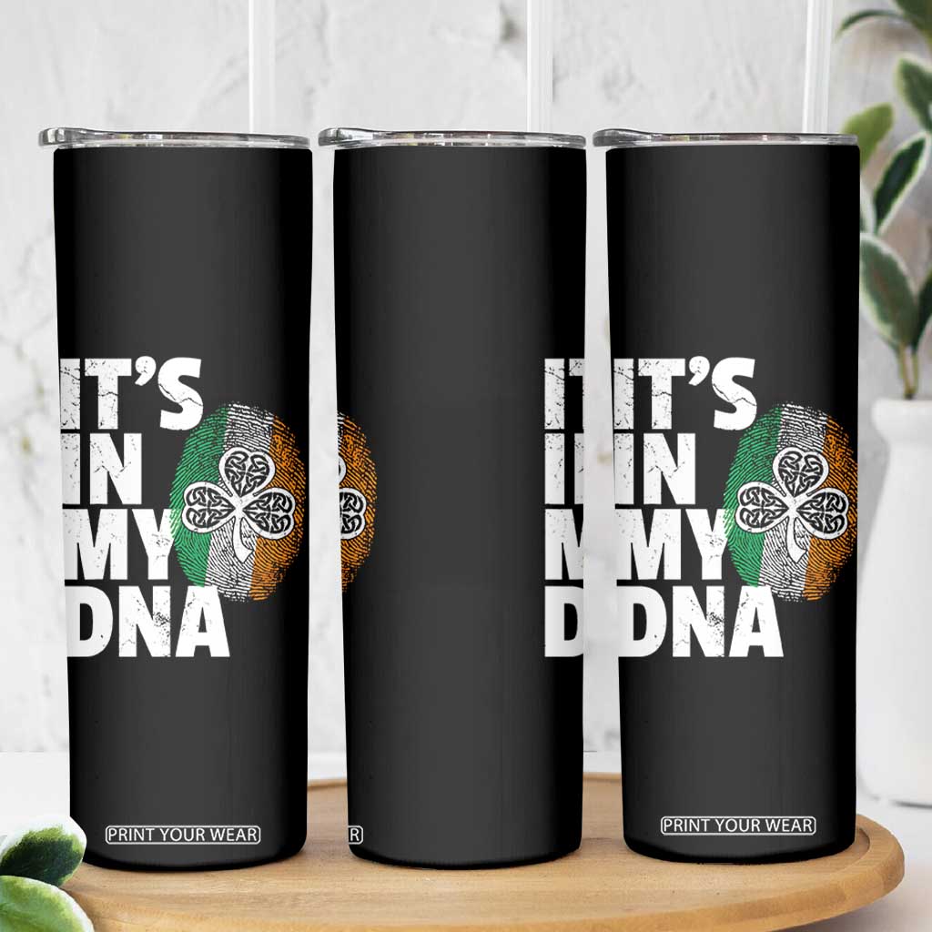 Funny Irish It's In My DNA Skinny Tumbler Ireland Fingerprint Flag TS11 Print Your Wear