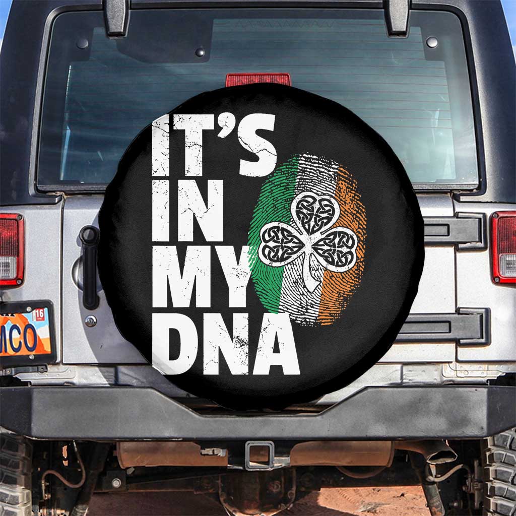 Funny Irish It's In My DNA Spare Tire Cover Ireland Fingerprint Flag TS11 No hole Black Print Your Wear