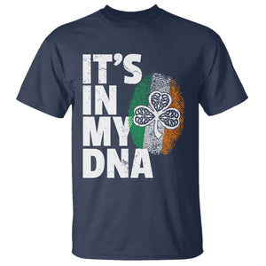 Funny Irish It's In My DNA T Shirt Ireland Fingerprint Flag TS11 Navy Print Your Wear
