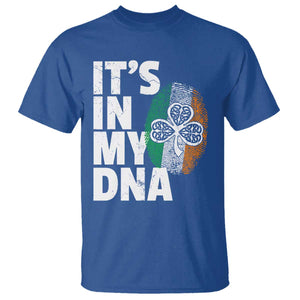 Funny Irish It's In My DNA T Shirt Ireland Fingerprint Flag TS11 Royal Blue Print Your Wear