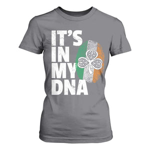 Funny Irish It's In My DNA T Shirt For Women Ireland Fingerprint Flag TS11 Charcoal Print Your Wear