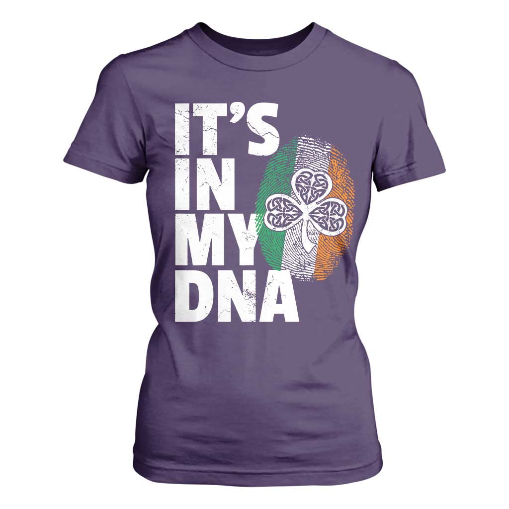 Funny Irish It's In My DNA T Shirt For Women Ireland Fingerprint Flag TS11 Purple Print Your Wear