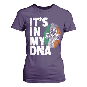 Funny Irish It's In My DNA T Shirt For Women Ireland Fingerprint Flag TS11 Purple Print Your Wear