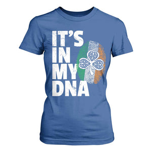 Funny Irish It's In My DNA T Shirt For Women Ireland Fingerprint Flag TS11 Royal Blue Print Your Wear