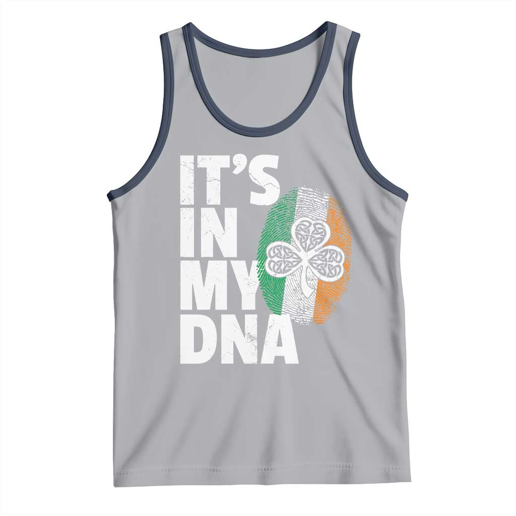 Funny Irish It's In My DNA Tank Top Ireland Fingerprint Flag TS11 Athletic Heather Navy Print Your Wear