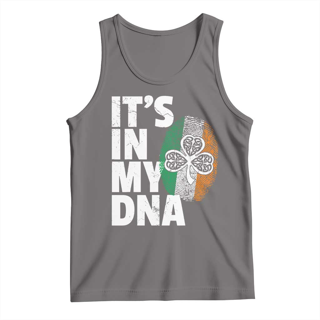 Funny Irish It's In My DNA Tank Top Ireland Fingerprint Flag TS11 Deep Heather Print Your Wear