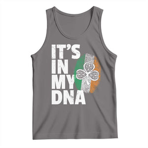 Funny Irish It's In My DNA Tank Top Ireland Fingerprint Flag TS11 Deep Heather Print Your Wear