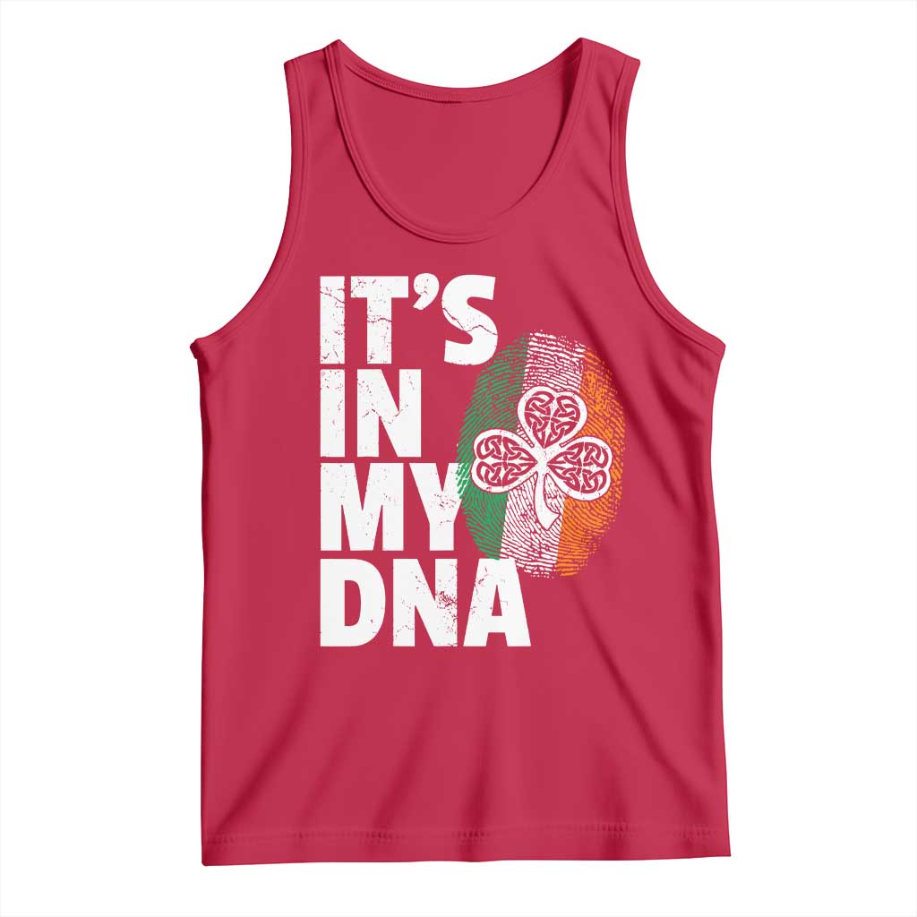 Funny Irish It's In My DNA Tank Top Ireland Fingerprint Flag TS11 Red Print Your Wear