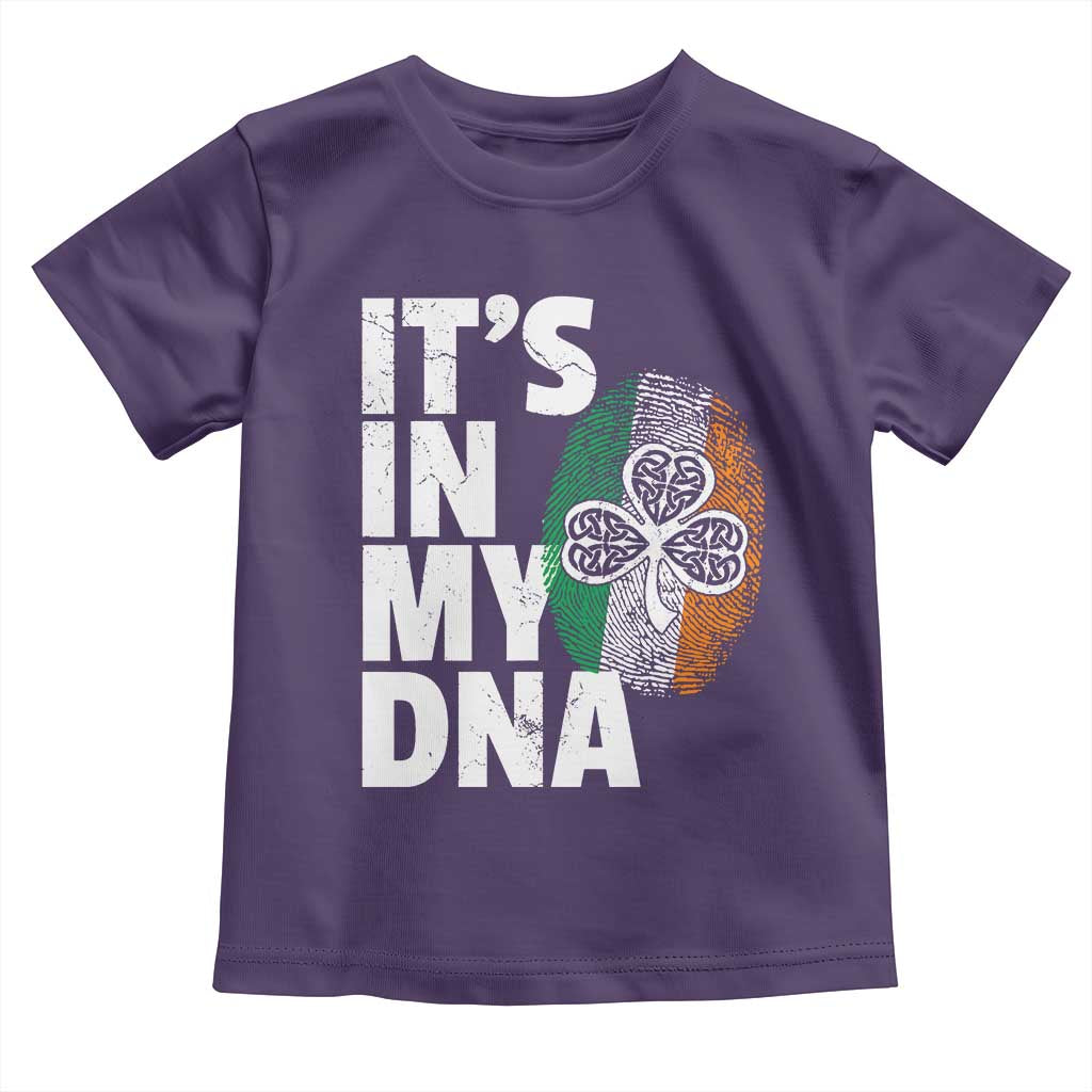 Funny Irish It's In My DNA Toddler T Shirt Ireland Fingerprint Flag TS11 Purple Print Your Wear