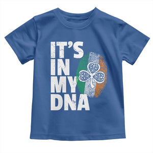 Funny Irish It's In My DNA Toddler T Shirt Ireland Fingerprint Flag TS11 Royal Blue Print Your Wear