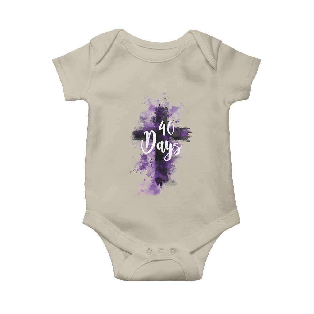 40 Days Christian Religious Baby Onesie Ash Wednesday Ashes Cross TS11 Sand Print Your Wear