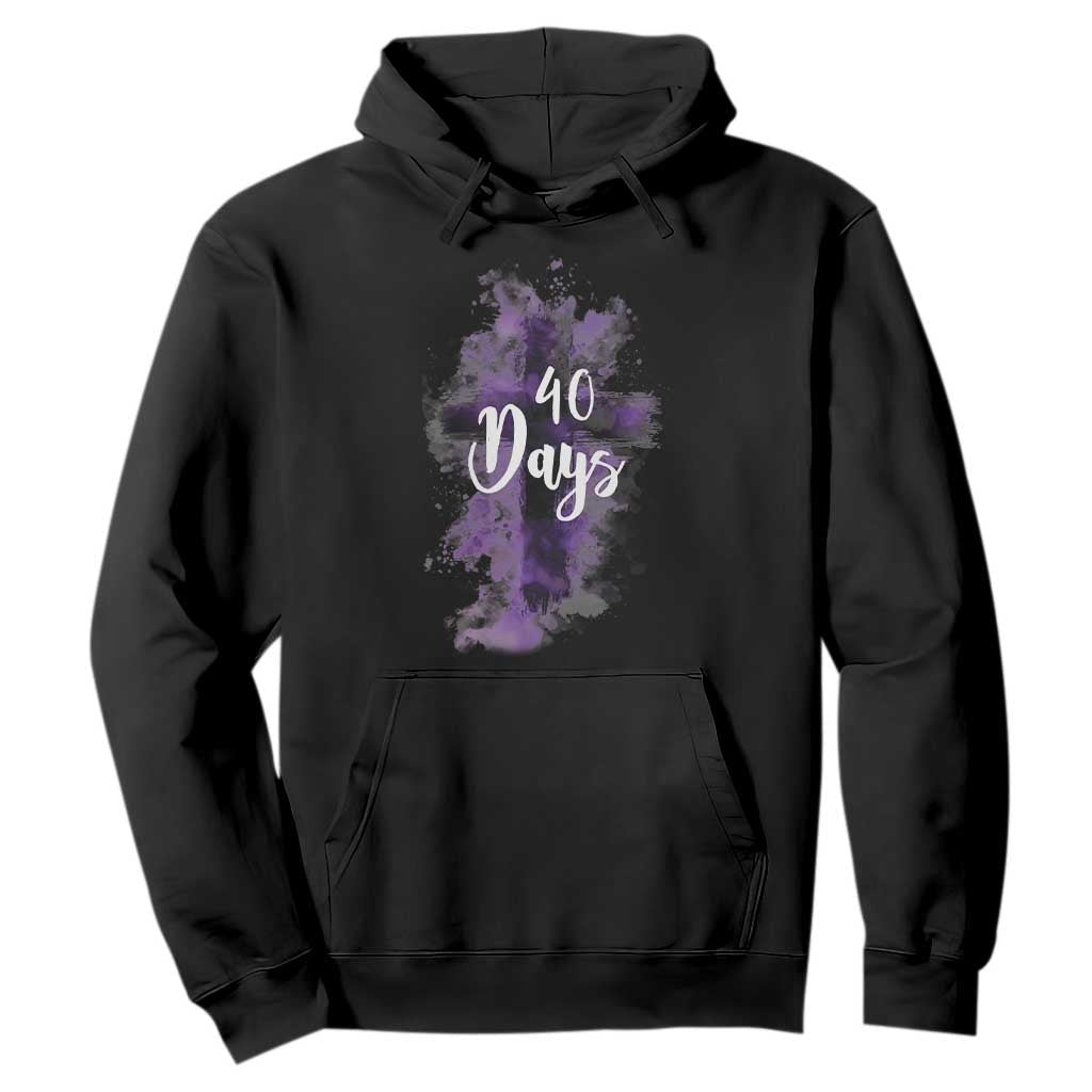 40 Days Christian Religious Hoodie Ash Wednesday Ashes Cross TS11 Black Print Your Wear