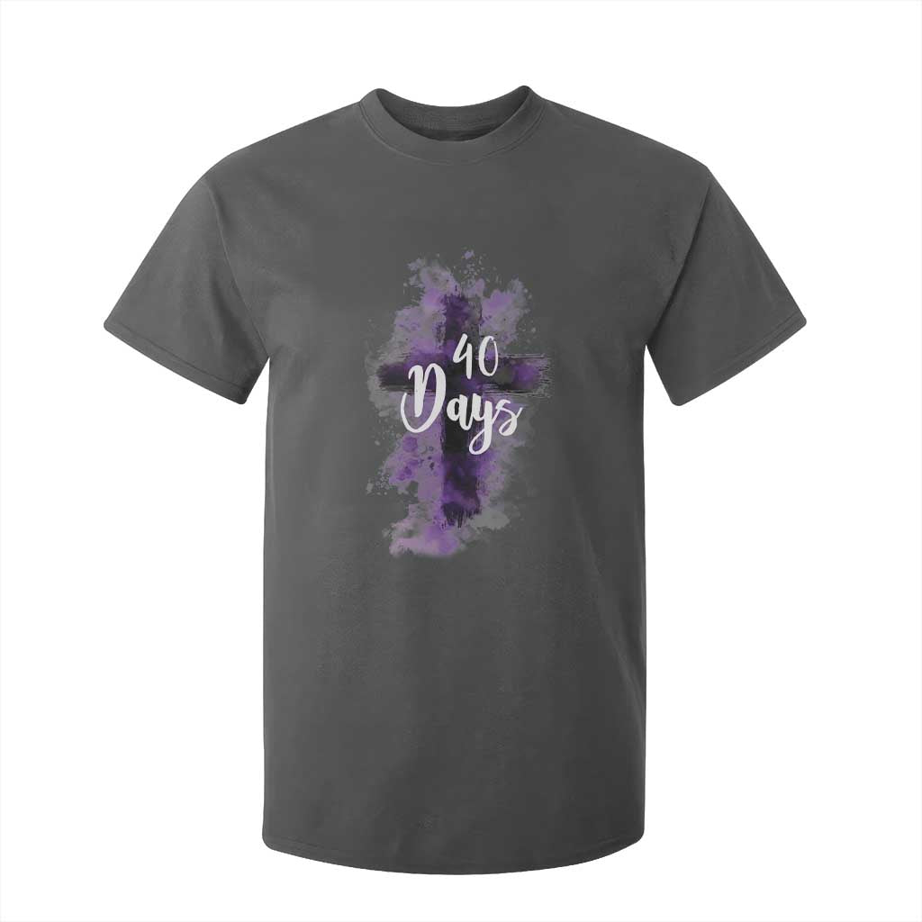 40 Days Christian Religious T Shirt For Kid Ash Wednesday Ashes Cross TS11 Dark Heather Print Your Wear