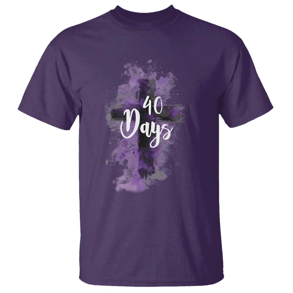 40 Days Christian Religious T Shirt Ash Wednesday Ashes Cross TS11 Purple Print Your Wear