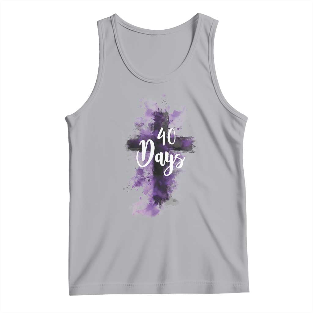 40 Days Christian Religious Tank Top Ash Wednesday Ashes Cross TS11 Athletic Heather Print Your Wear