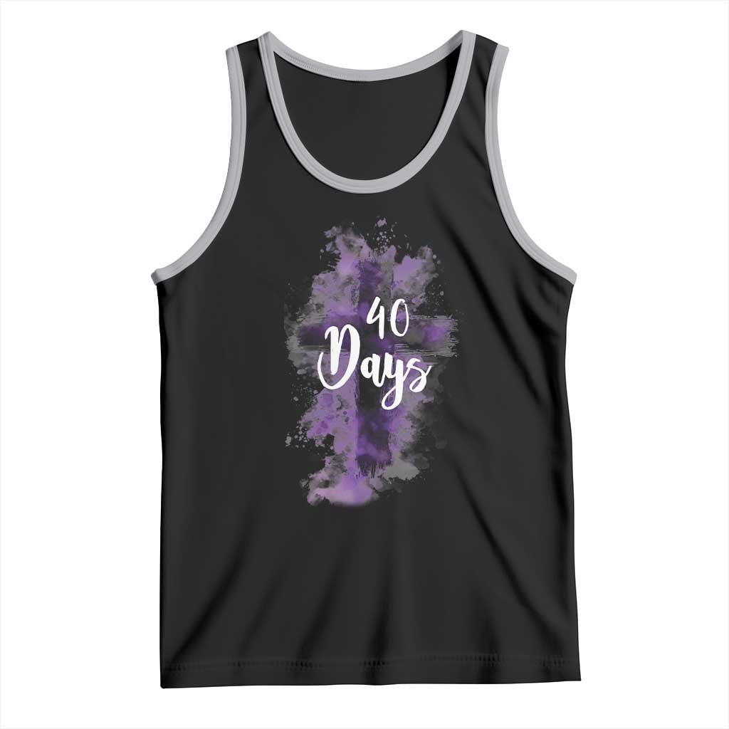 40 Days Christian Religious Tank Top Ash Wednesday Ashes Cross TS11 Black Athletic Heather Print Your Wear