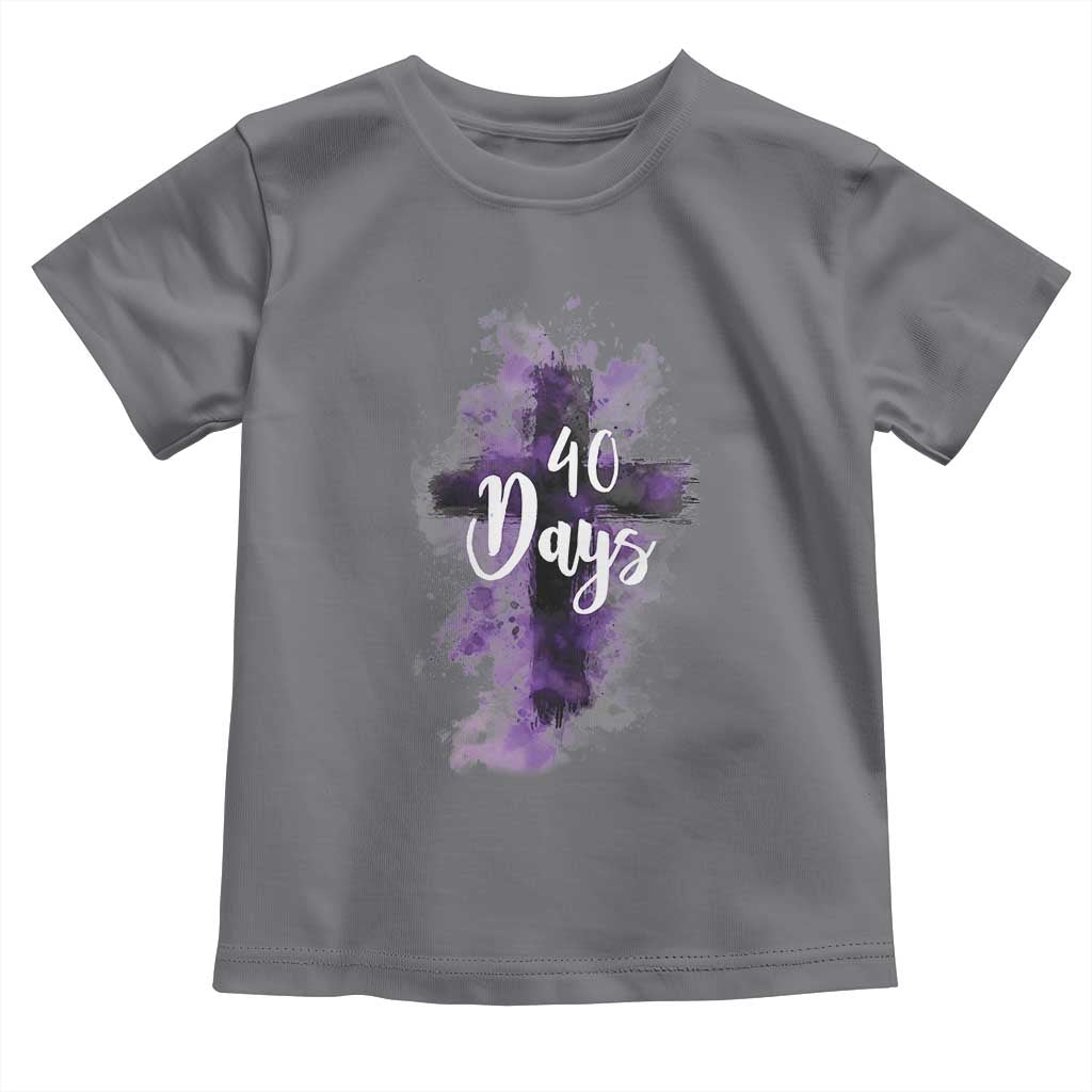 40 Days Christian Religious Toddler T Shirt Ash Wednesday Ashes Cross TS11 Charcoal Print Your Wear