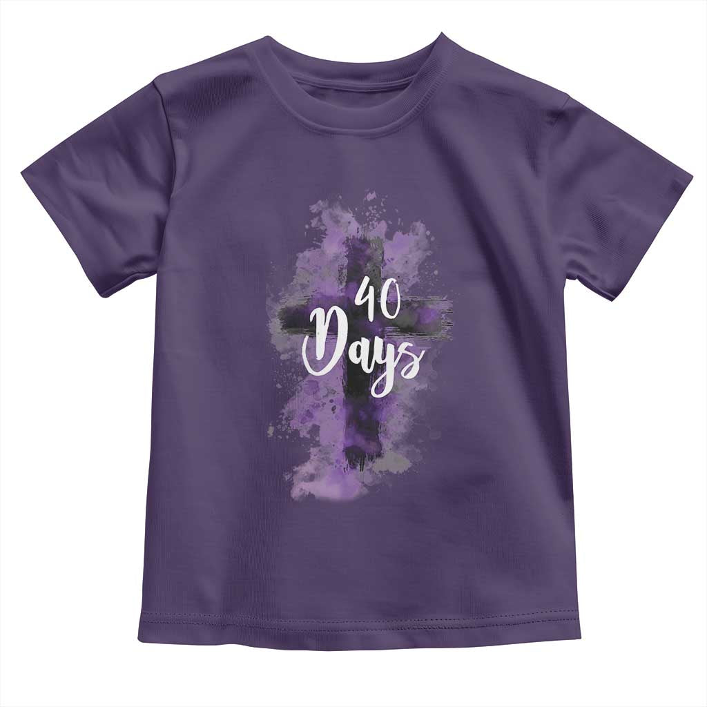 40 Days Christian Religious Toddler T Shirt Ash Wednesday Ashes Cross TS11 Purple Print Your Wear