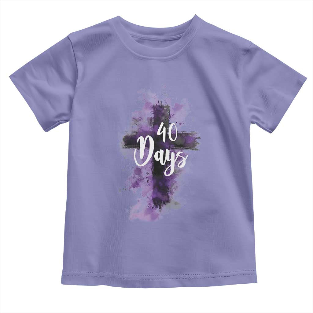 40 Days Christian Religious Toddler T Shirt Ash Wednesday Ashes Cross TS11 Violet Print Your Wear