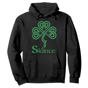 Funny Irish Beer Drinking St Patrick's Day Slainte Hoodie Celtic Shamrock TS11 Black Print Your Wear