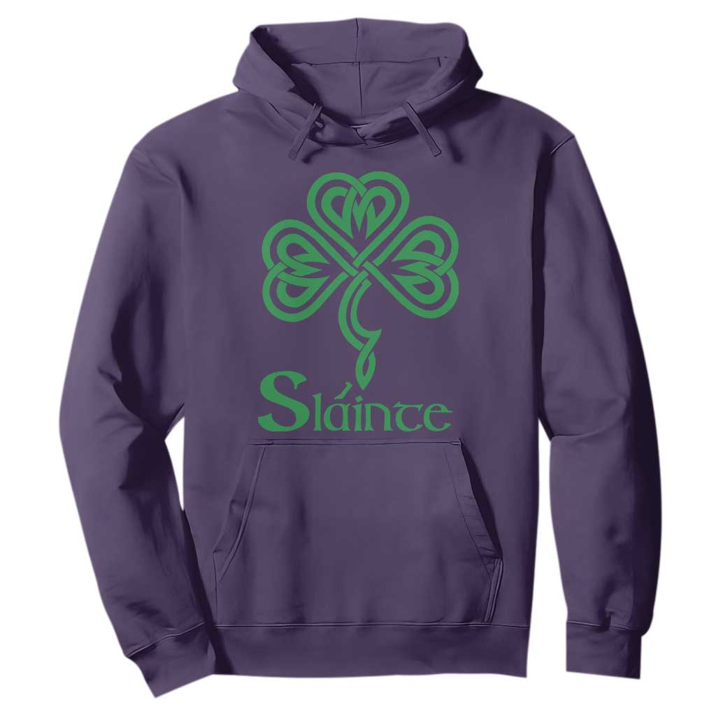 Funny Irish Beer Drinking St Patrick's Day Slainte Hoodie Celtic Shamrock TS11 Purple Print Your Wear