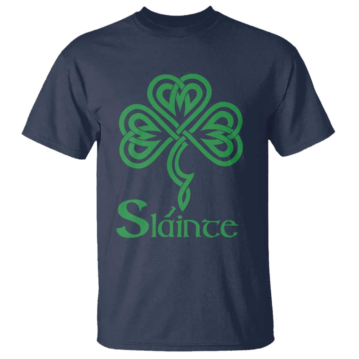 Funny Irish Beer Drinking St Patrick's Day Slainte T Shirt Celtic Shamrock TS11 Navy Print Your Wear