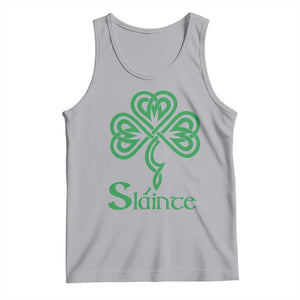 Funny Irish Beer Drinking St Patrick's Day Slainte Tank Top Celtic Shamrock TS11 Athletic Heather Print Your Wear