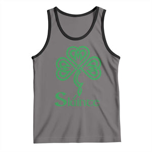 Funny Irish Beer Drinking St Patrick's Day Slainte Tank Top Celtic Shamrock TS11 Deep Heather Black Print Your Wear