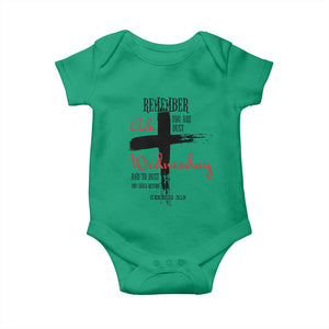 Ash Wednesday Baby Onesie Remember You are Dust And To Dust You Shall Return Genesis 3:19 TS11 Irish Green Print Your Wear