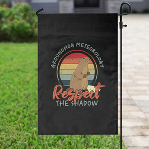 Funny Groundhog Day Garden Flag Groundhog Meteorology Respect The Shadow Vintage Retro TS11 Print Your Wear