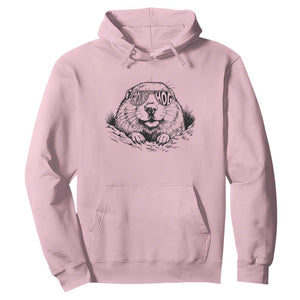 Funny Groundhog Face Woodchuck Sunglassess Hoodie TS11 Light Pink Print Your Wear