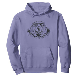 Funny Groundhog Face Woodchuck Sunglassess Hoodie TS11 Violet Print Your Wear