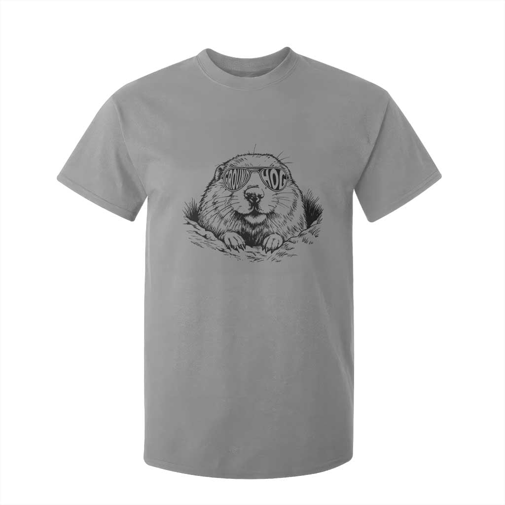 Funny Groundhog Face Woodchuck Sunglassess T Shirt For Kid TS11 Sport Gray Print Your Wear