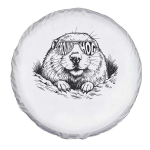 Funny Groundhog Face Woodchuck Sunglassess Spare Tire Cover TS11 Print Your Wear