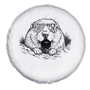 Funny Groundhog Face Woodchuck Sunglassess Spare Tire Cover TS11 Print Your Wear