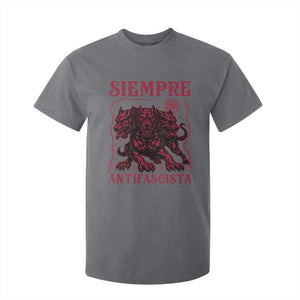 Siempre Antifascista T Shirt For Kid Anti Fascism Protest Vintage Hydra Dog TS11 Charcoal Print Your Wear