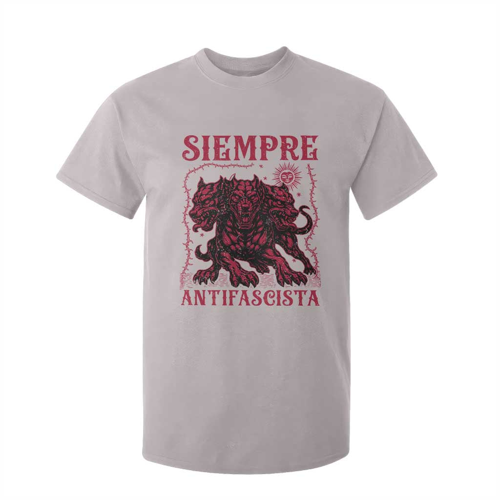 Siempre Antifascista T Shirt For Kid Anti Fascism Protest Vintage Hydra Dog TS11 Ice Gray Print Your Wear