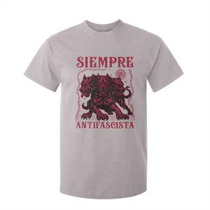 Siempre Antifascista T Shirt For Kid Anti Fascism Protest Vintage Hydra Dog TS11 Ice Gray Print Your Wear