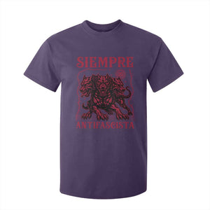 Siempre Antifascista T Shirt For Kid Anti Fascism Protest Vintage Hydra Dog TS11 Purple Print Your Wear