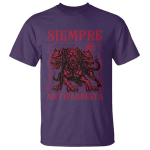 Siempre Antifascista T Shirt Anti Fascism Protest Vintage Hydra Dog TS11 Purple Print Your Wear