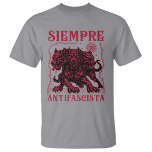 Siempre Antifascista T Shirt Anti Fascism Protest Vintage Hydra Dog TS11 Sport Gray Print Your Wear