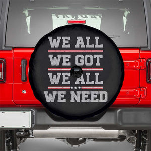 We All We Got We All We Need Spare Tire Cover Red Stripes Sport Fan TS11 Black Print Your Wear