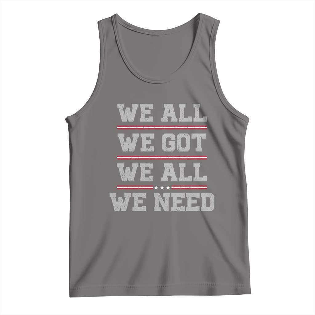 We All We Got We All We Need Tank Top Red Stripes Sport Fan TS11 Deep Heather Print Your Wear