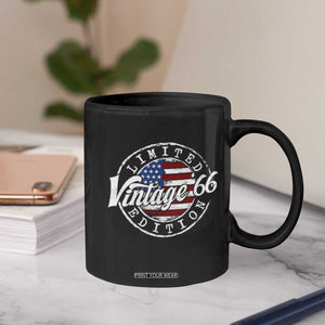 Funny 60th Birthday Coffee Mug Vintage 1966 Stamp 60 Years Old American Flag TS11 Print Your Wear