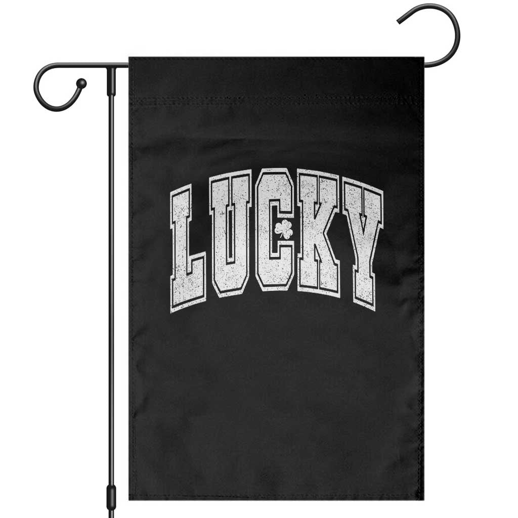 Vintage Lucky Shamrock Clover St Patricks Day Garden Flag TS11 Black Print Your Wear