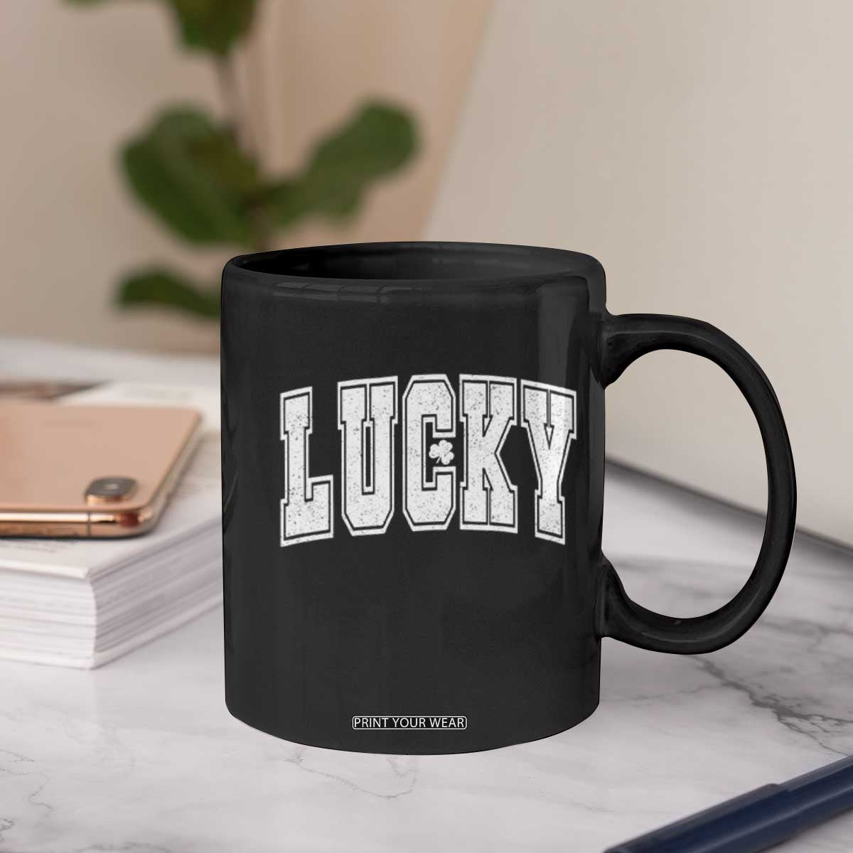Vintage Lucky Shamrock Clover St Patricks Day Coffee Mug TS11 Print Your Wear