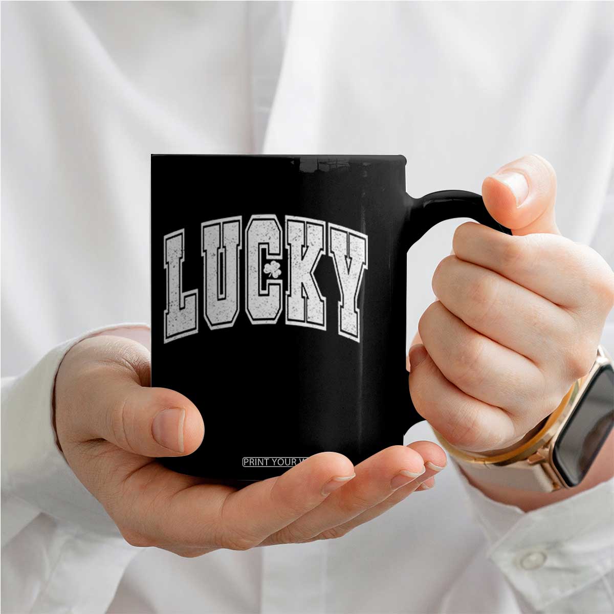 Vintage Lucky Shamrock Clover St Patricks Day Coffee Mug TS11 Print Your Wear